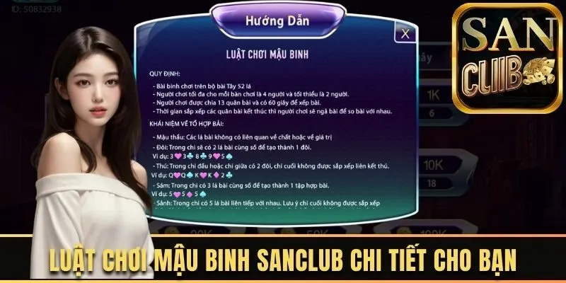 Luật chơi mậu binh Sanclub chi tiết cho bạn 